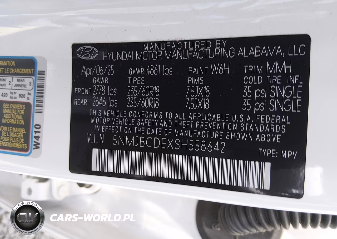 2025 Hyundai Tucson Sel VIN:5NMJBCDEXSH558642 - 9