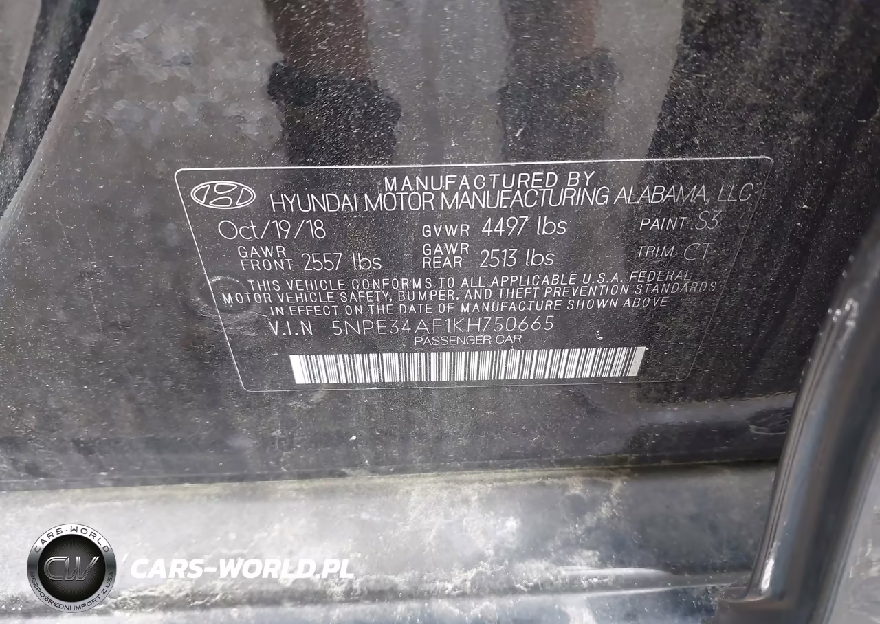 2019 Hyundai Sonata Limited VIN:5NPE34AF1KH750665 - 9