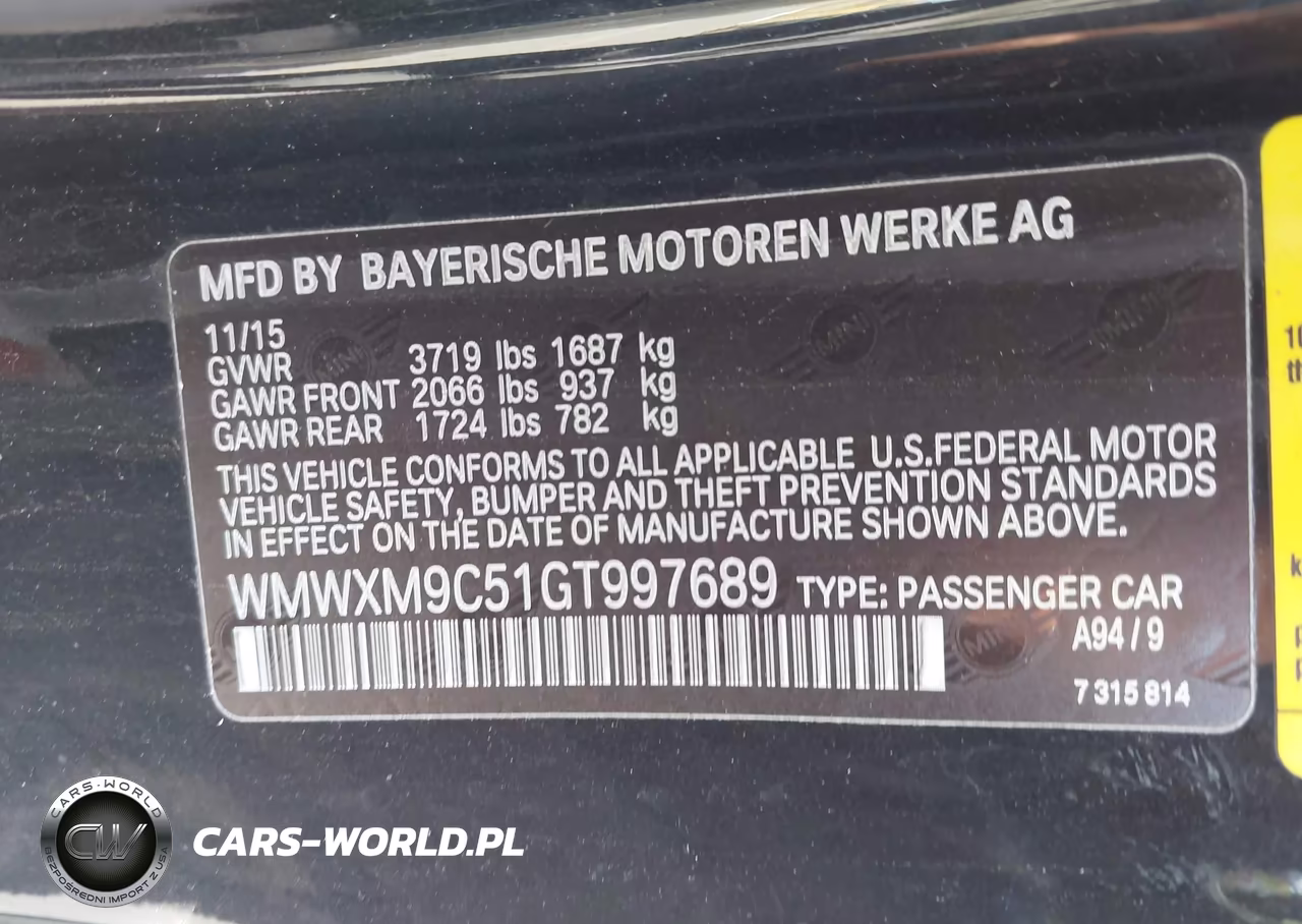 2016 Mini Hardtop John Cooper Works VIN:WMWXM9C51GT997689 - 9