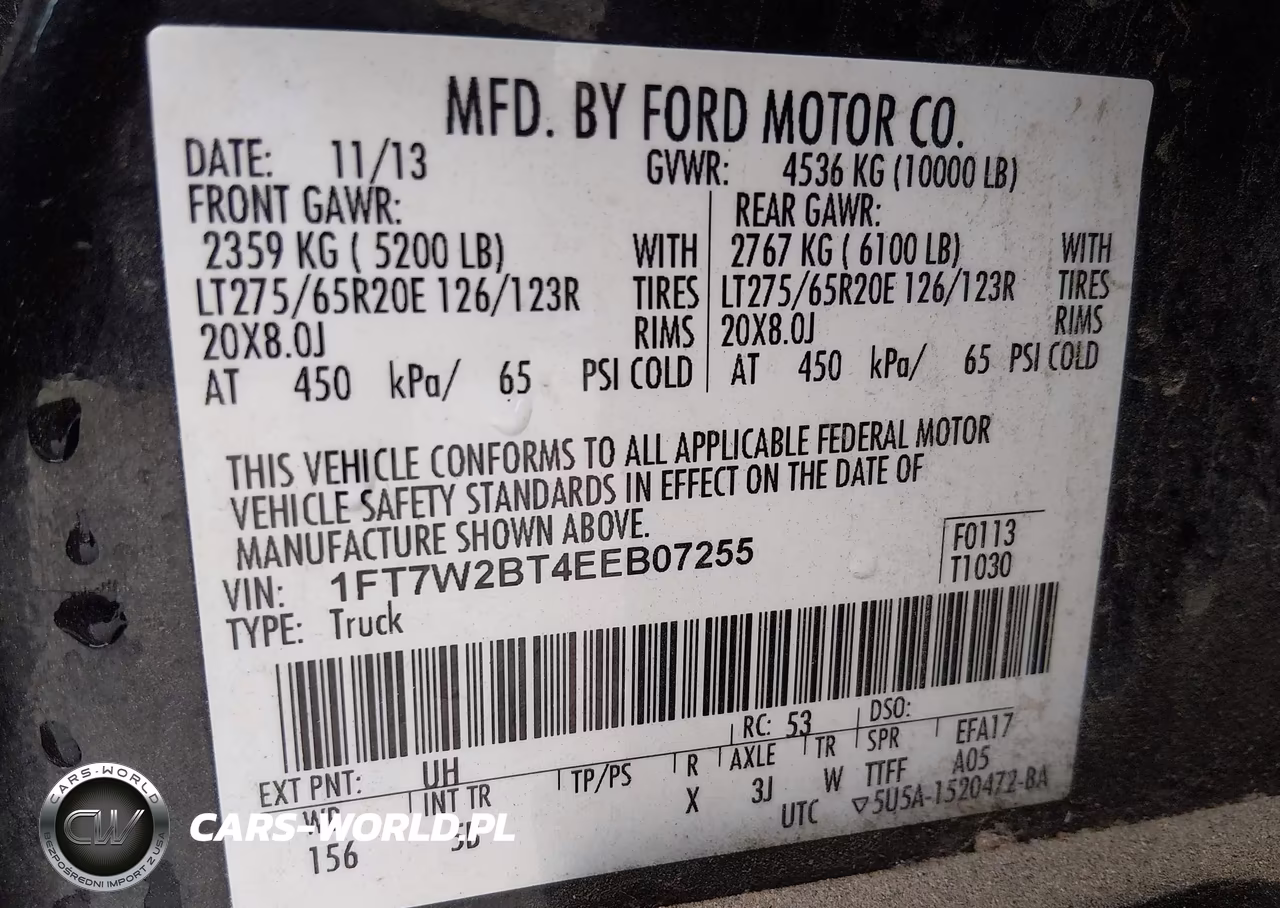 2014 Ford F-250 Lariat VIN:1FT7W2BT4EEB07255 - 9