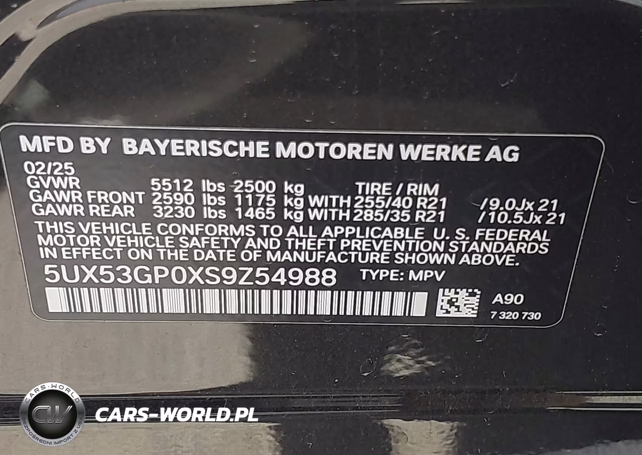 2025 BMW X3 30 xDrive VIN:5UX53GP0XS9Z54988 - 9