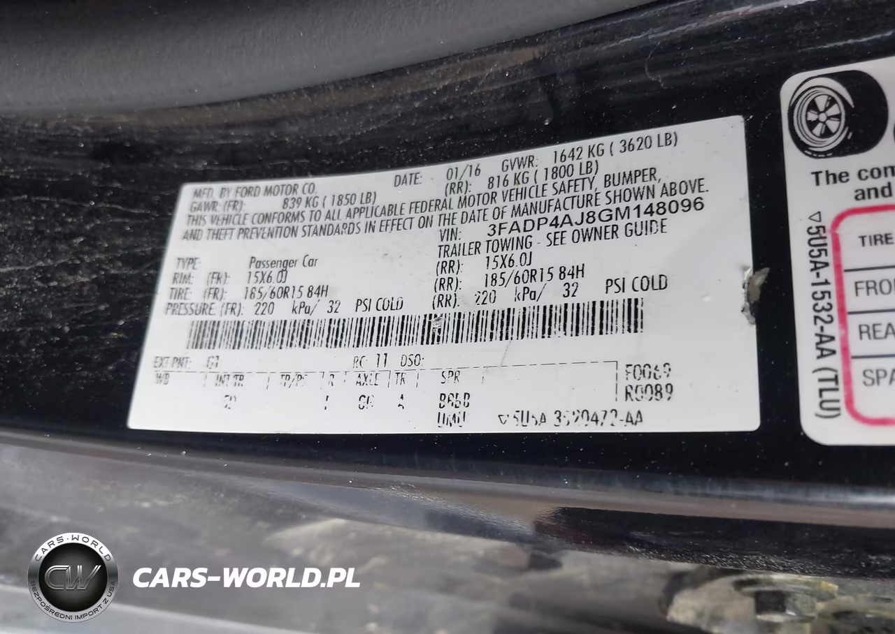 2016 Ford Fiesta S VIN:3FADP4AJ8GM148096 - 9