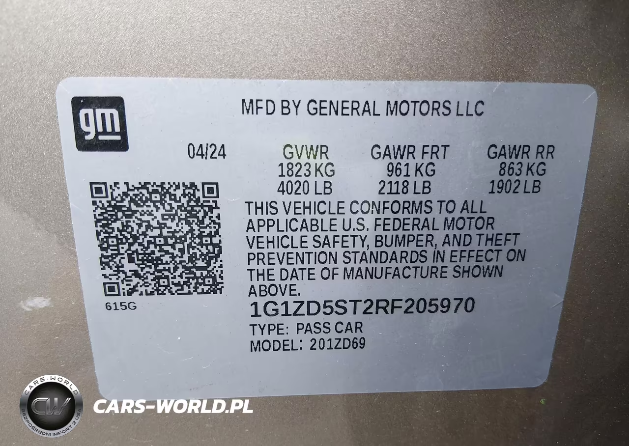 2024 Chevrolet Malibu Lt VIN:1G1ZD5ST2RF205970 - 9