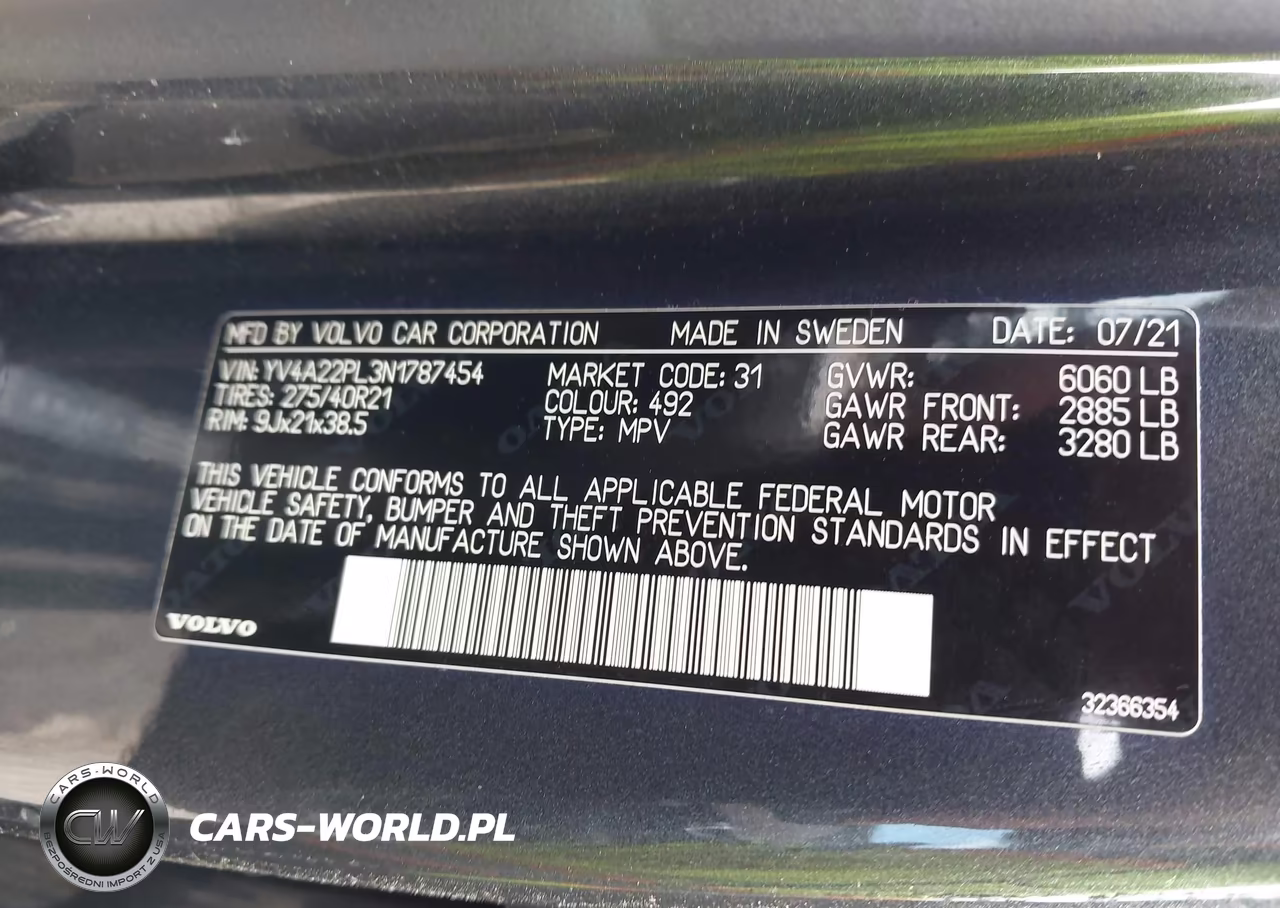 2022 Volvo Xc90 T6 Inscription 7 Passenger VIN:YV4A22PL3N1787454 - 9