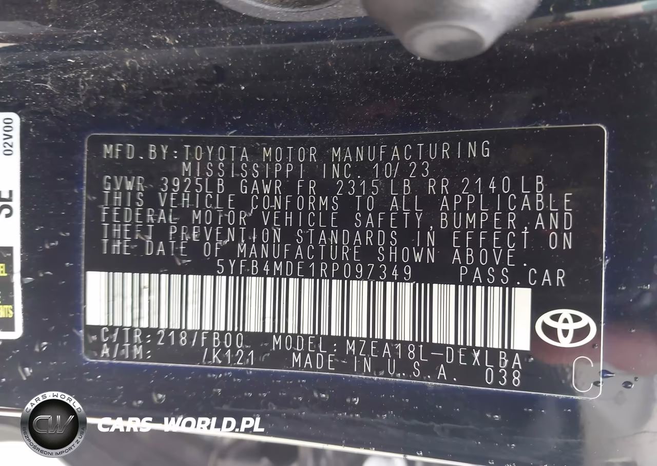 2024 Toyota Corolla Le VIN:5YFB4MDE1RP097349 - 9