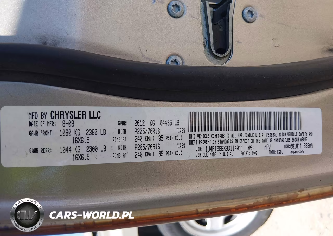 2009 Jeep Patriot Sport VIN:1J4FT28BX9D114011 - 9