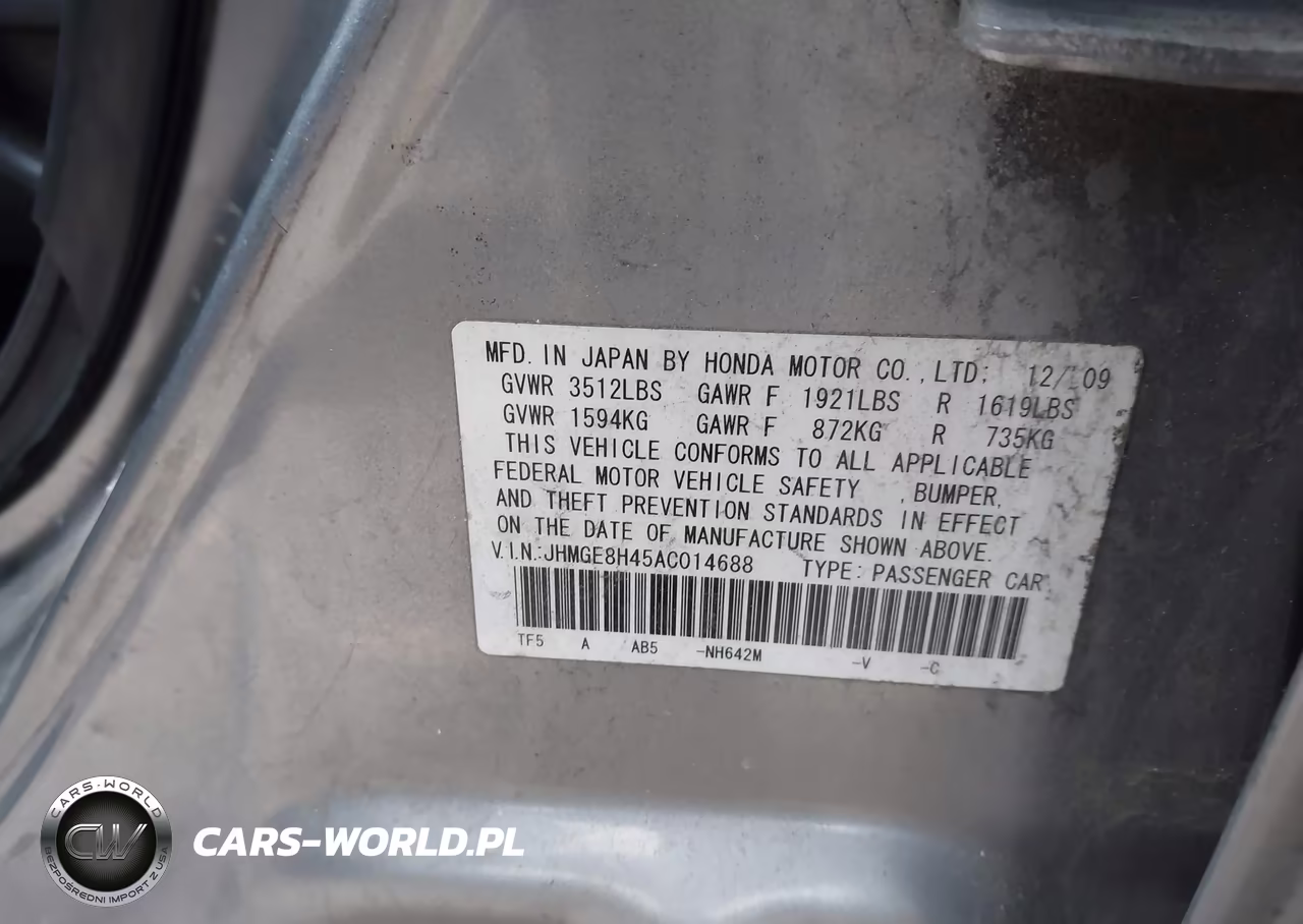 2010 Honda Fit Sport VIN:JHMGE8H45AC014688 - 9