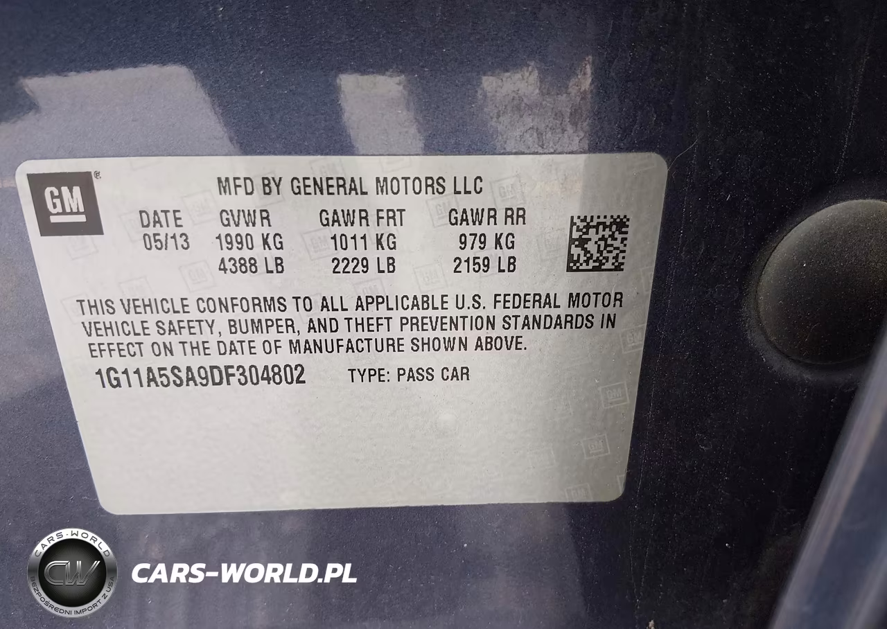 2013 Chevrolet Malibu 1Fl VIN:1G11A5SA9DF304802 - 9