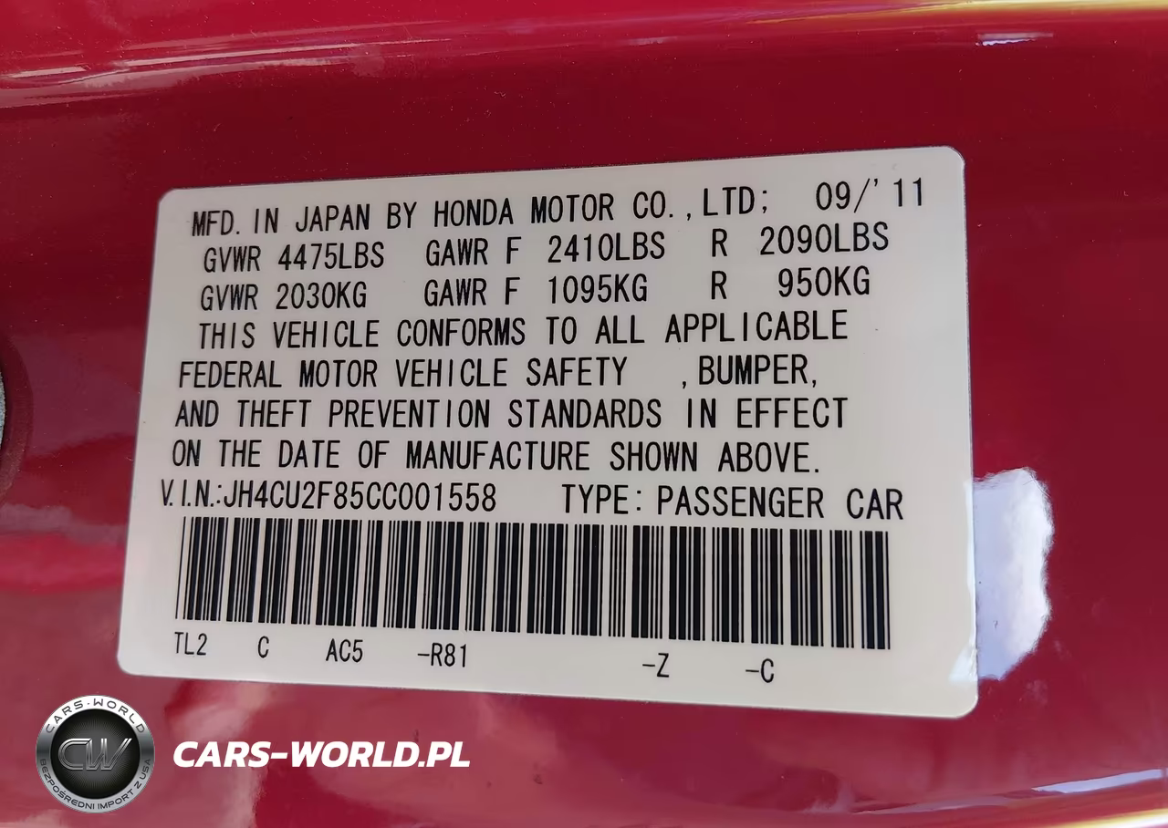 2012 Acura Tsx 2.4 VIN:JH4CU2F85CC001558 - 9