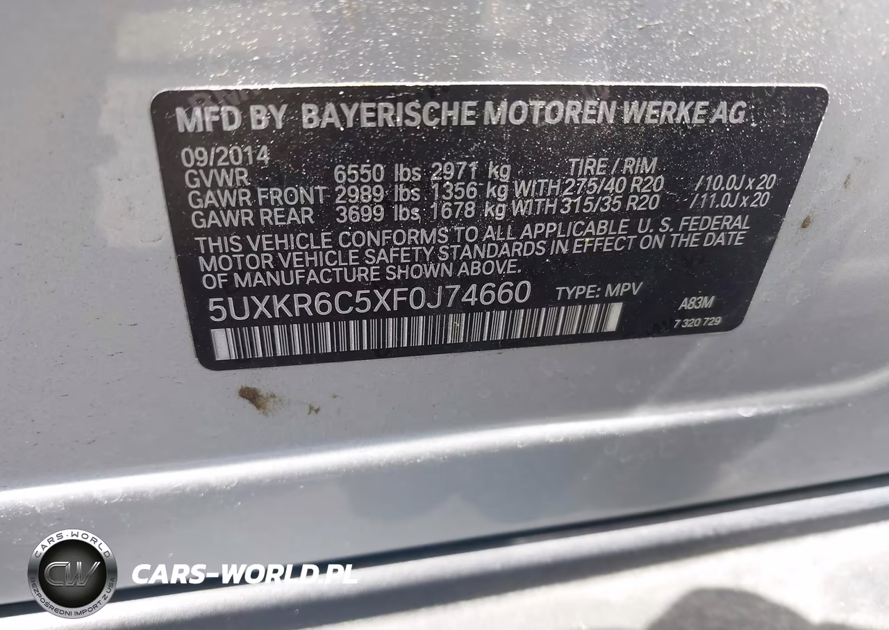 2015 BMW X5 xDrive50I VIN:5UXKR6C5XF0J74660 - 9