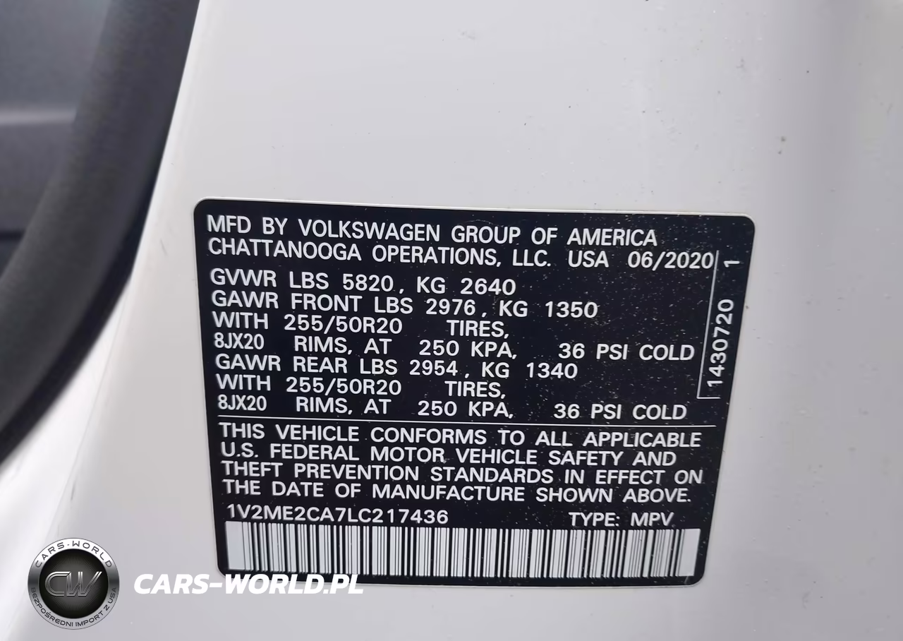 2020 Volkswagen Atlas Cross Sport 3.6L V6 Sel VIN:1V2ME2CA7LC217436 - 9