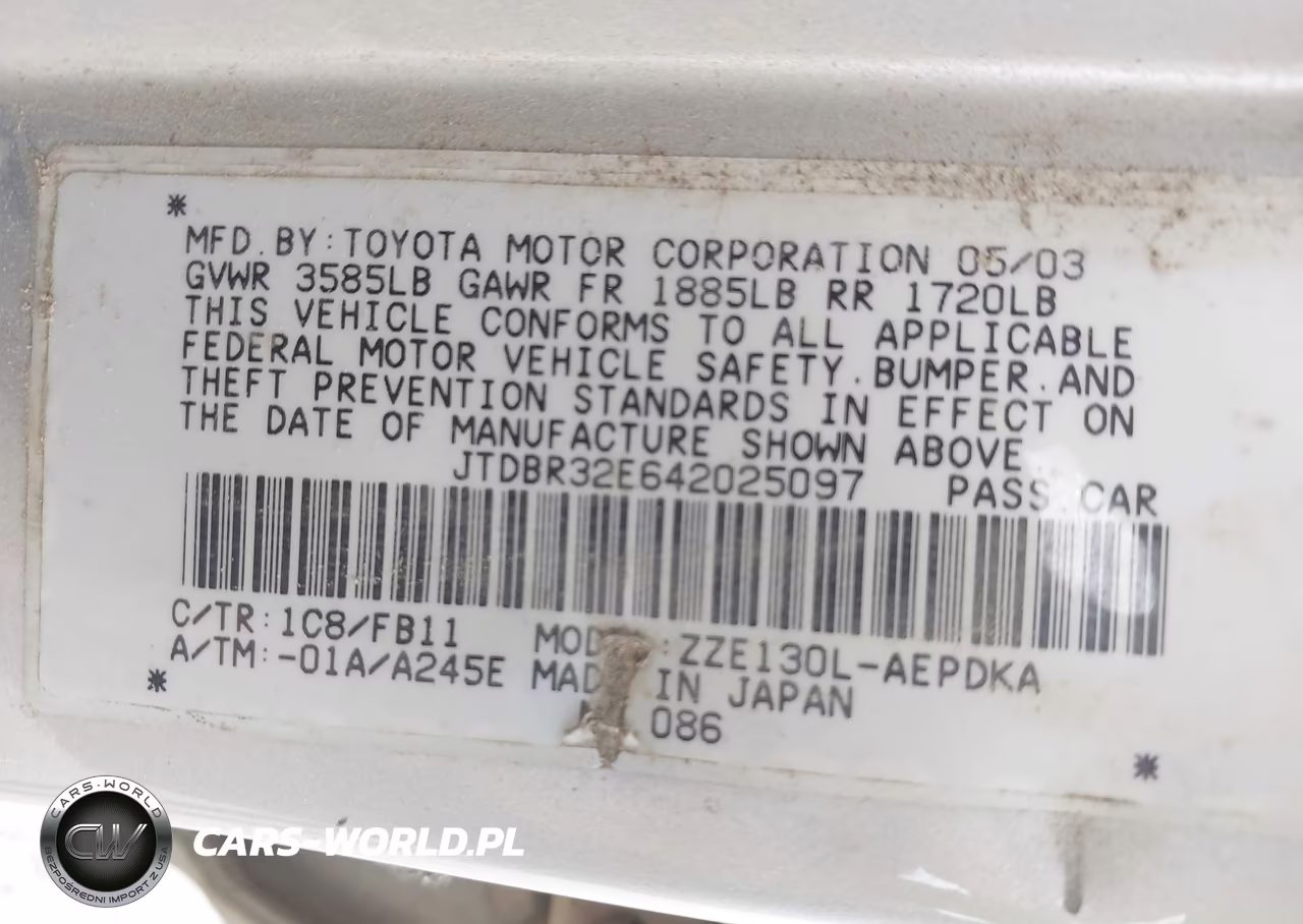 2004 Toyota Corolla Ce VIN:JTDBR32E642025097 - 9