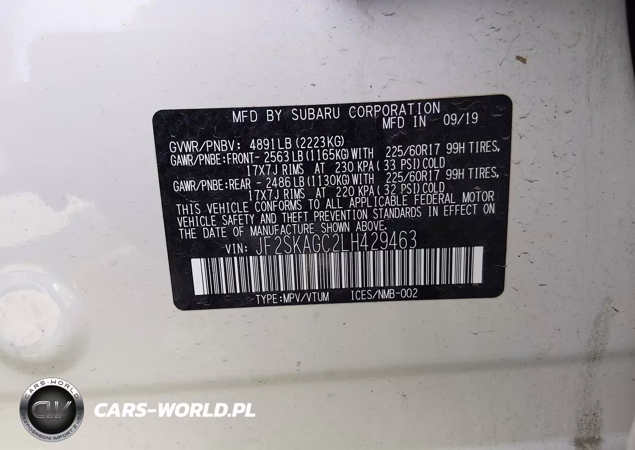 2020 Subaru Forester Premium VIN:JF2SKAGC2LH429463 - 9