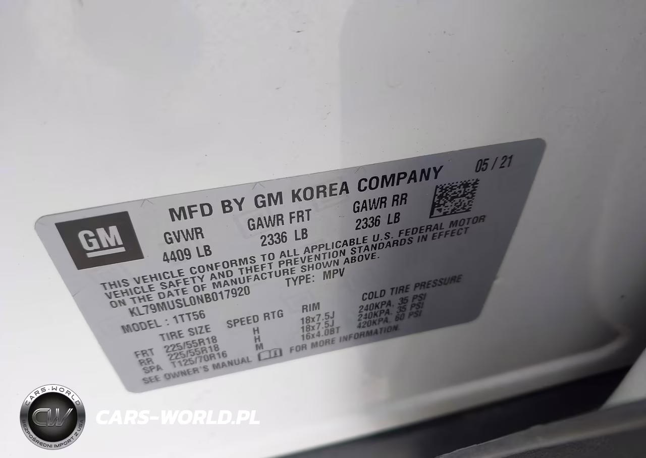 2022 Chevrolet Trailblazer Awd Rs VIN:KL79MUSL0NB017920 - 9