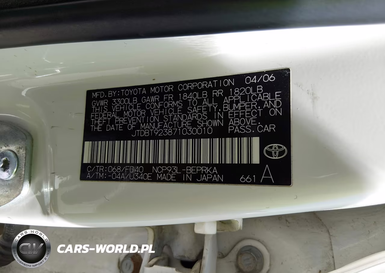 2007 Toyota Yaris VIN:JTDBT923871030010 - 9