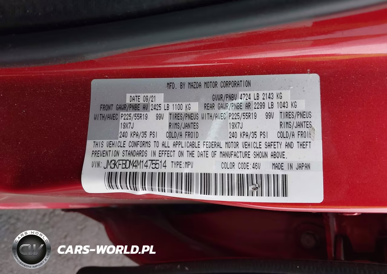 2021 Mazda Cx-5 Grand Touring VIN:JM3KFBDM4M1475514 - 9