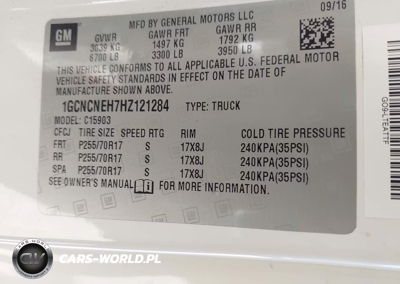 2017 Chevrolet Silverado 1500 Work Truck VIN:1GCNCNEH7HZ121284 - 9