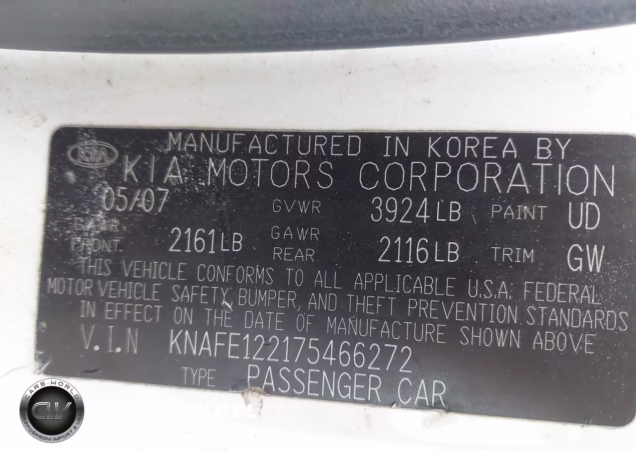 2007 Kia Spectra Ex VIN:KNAFE122175466272 - 9