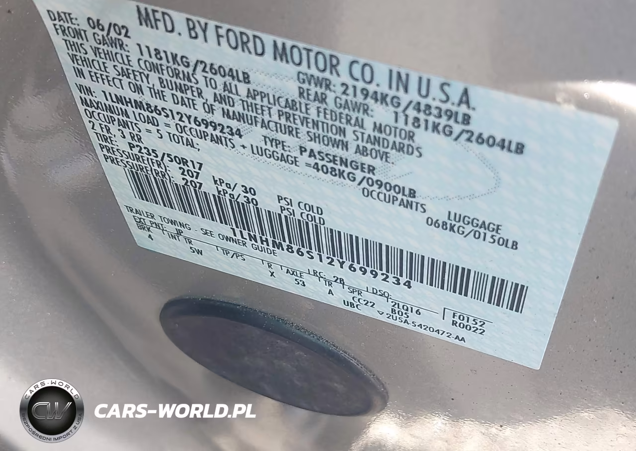 2002 Lincoln Ls VIN:1LNHM86S12Y699234 - 9