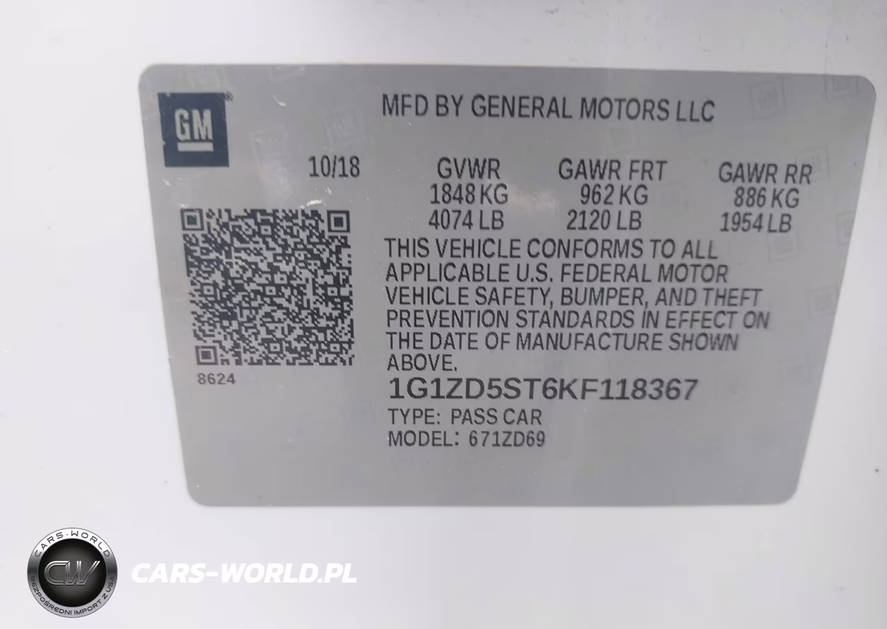 2019 Chevrolet Malibu Lt VIN:1G1ZD5ST6KF118367 - 9