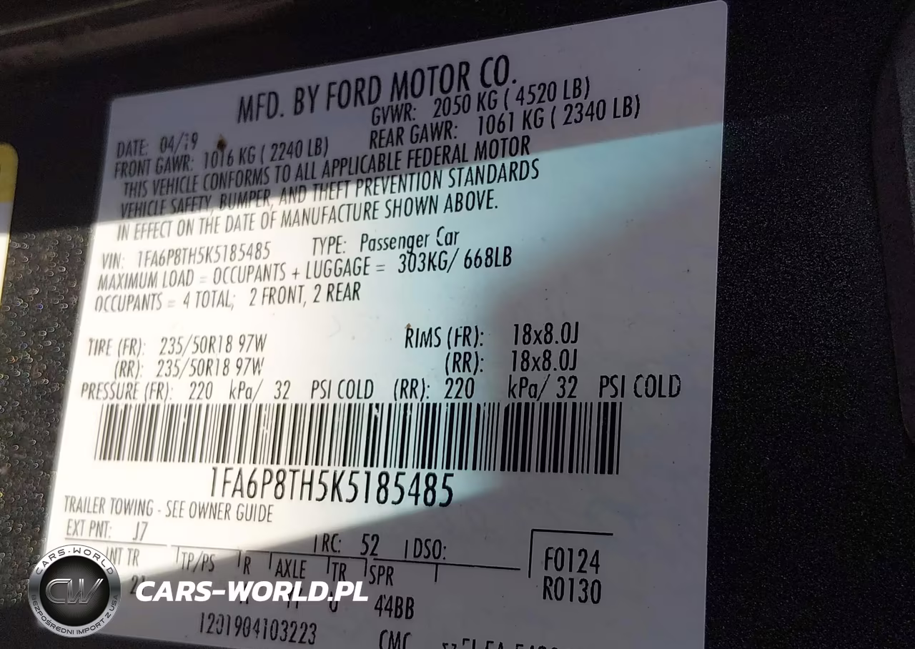 2019 Ford Mustang Ecoboost VIN:1FA6P8TH5K5185485 - 9