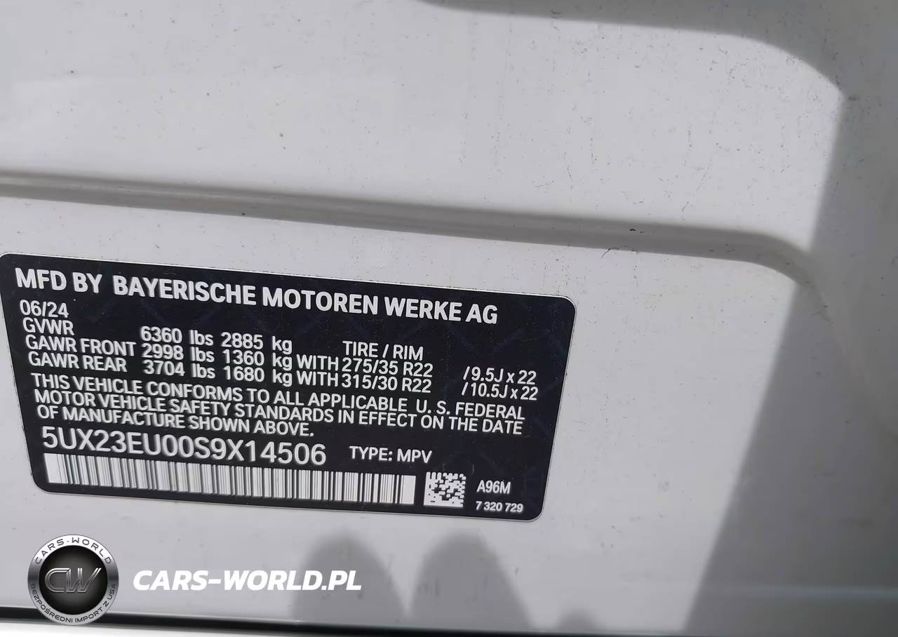 2025 BMW X5 xDrive40I VIN:5UX23EU00S9X14506 - 9