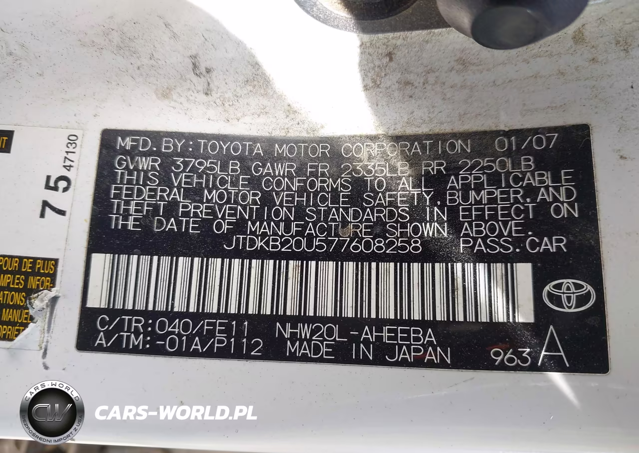 2007 Toyota Prius VIN:JTDKB20U577608258 - 9