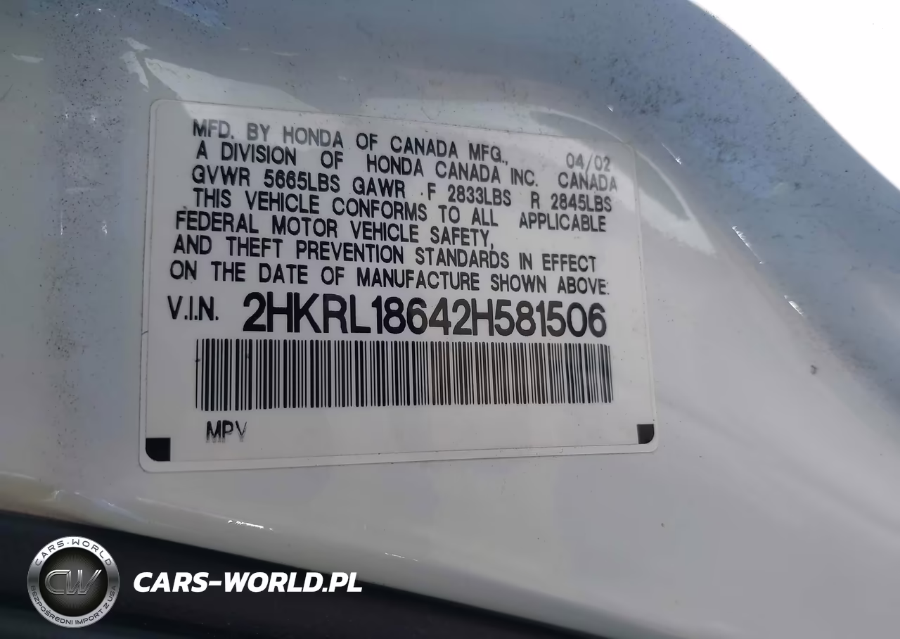 2002 Honda Odyssey Ex VIN:2HKRL18642H581506 - 9