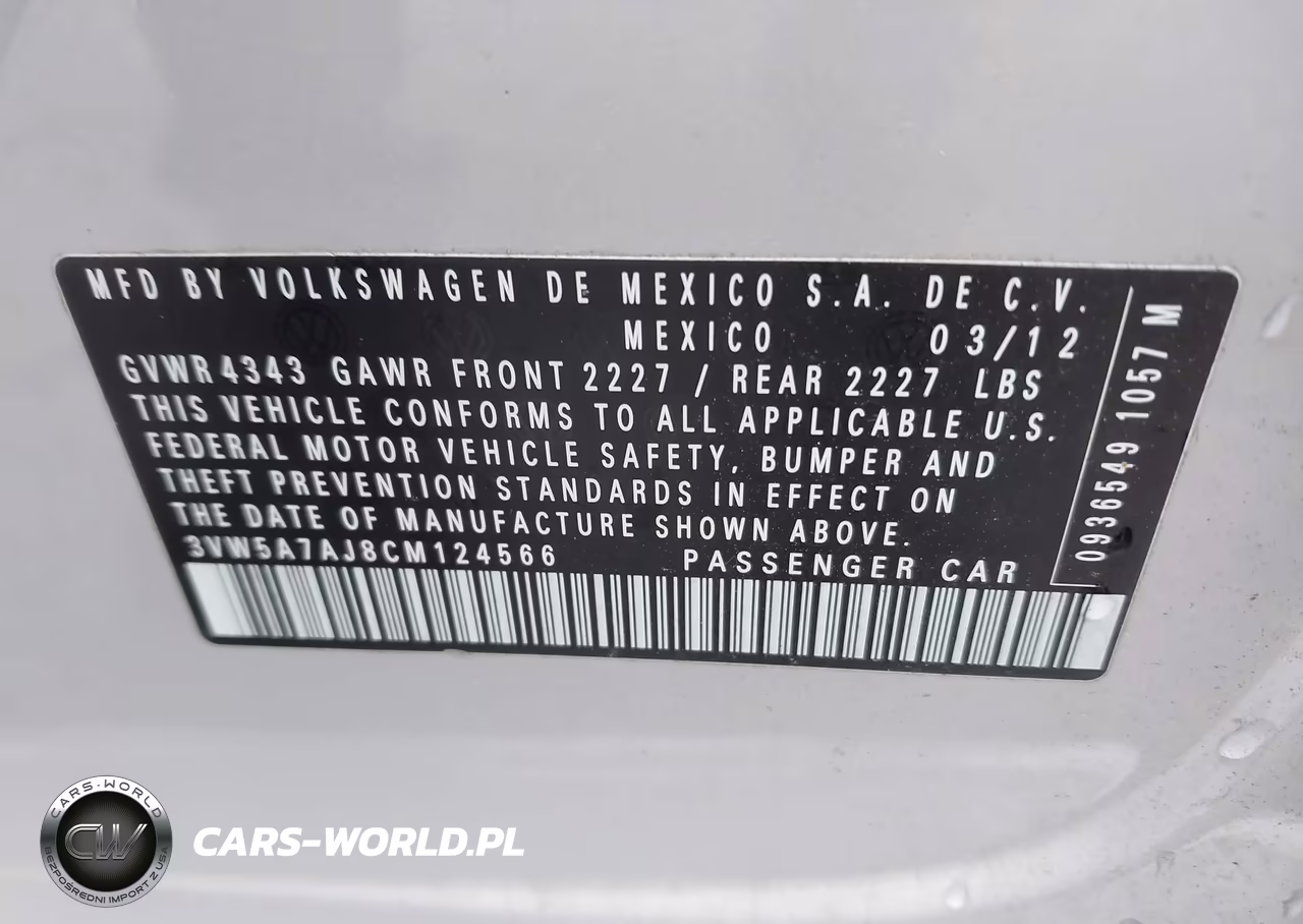 2012 Volkswagen Jetta Gli Autobahn VIN:3VW5A7AJ8CM124566 - 9