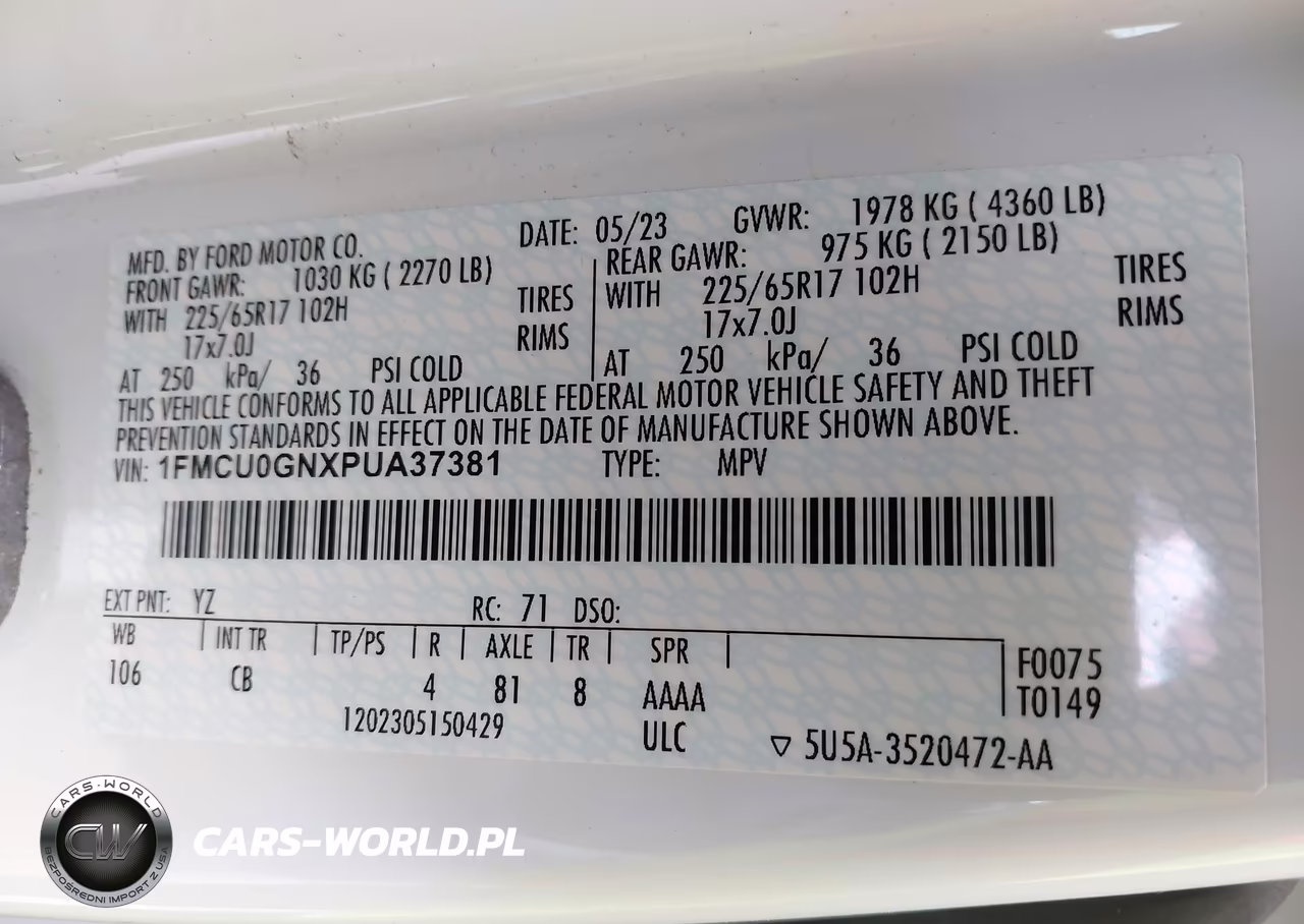 2023 Ford Escape Active VIN:1FMCU0GNXPUA37381 - 9