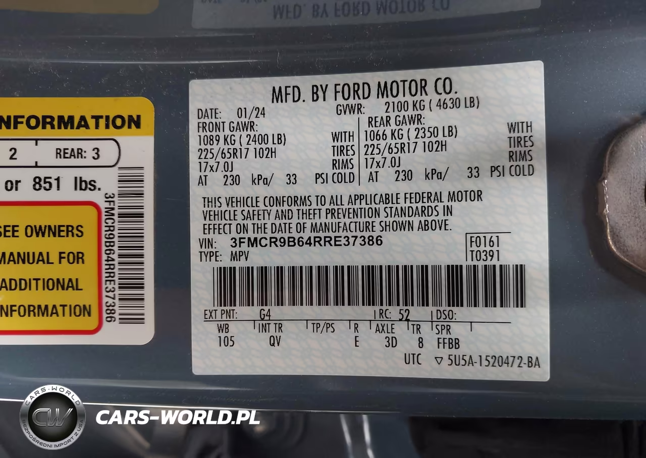 2024 Ford Bronco Sport Big Bend VIN:3FMCR9B64RRE37386 - 9