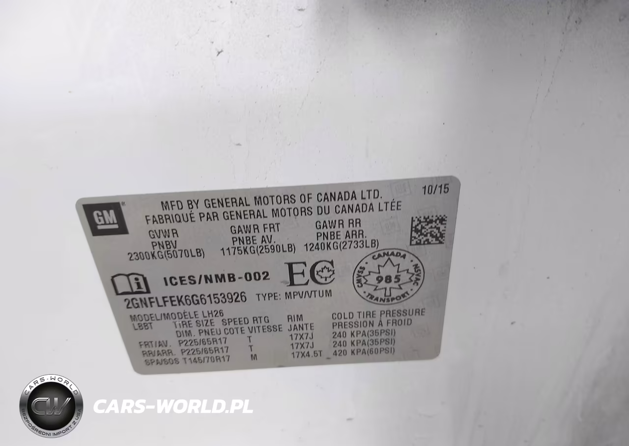 2016 Chevrolet Equinox 1Lt VIN:2GNFLFEK6G6153926 - 9