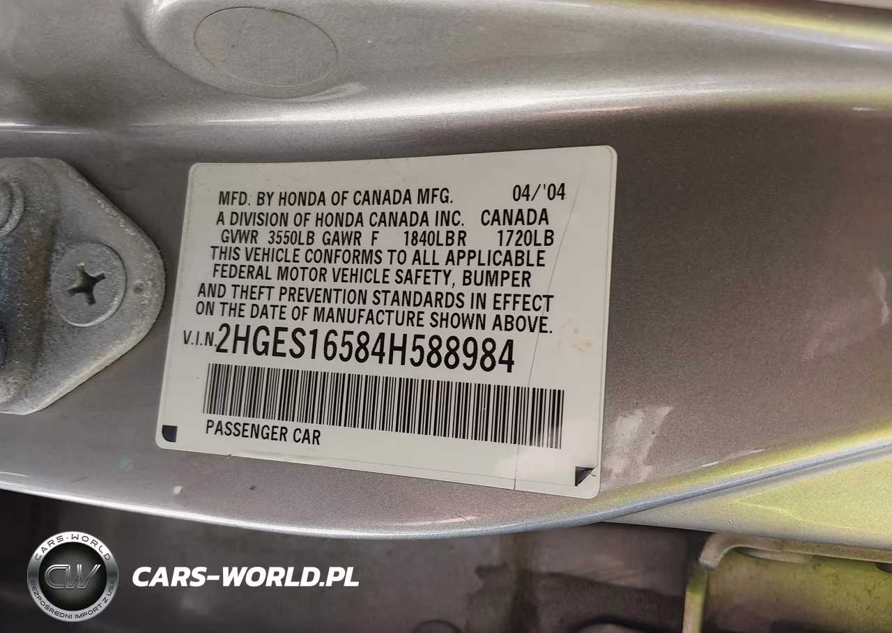 2004 Honda Civic Lx VIN:2HGES16584H588984 - 9