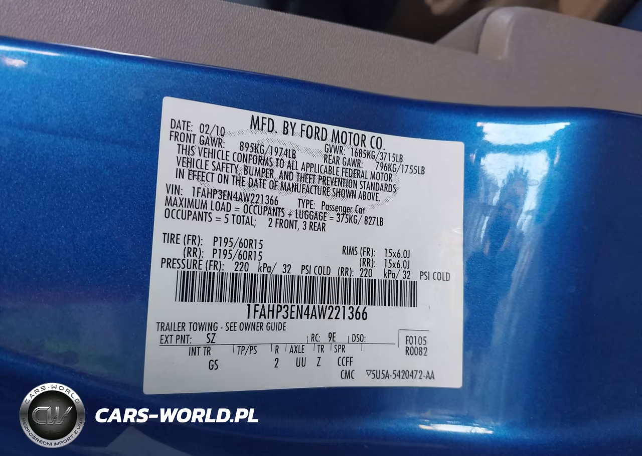 2010 Ford Focus S VIN:1FAHP3EN4AW221366 - 9