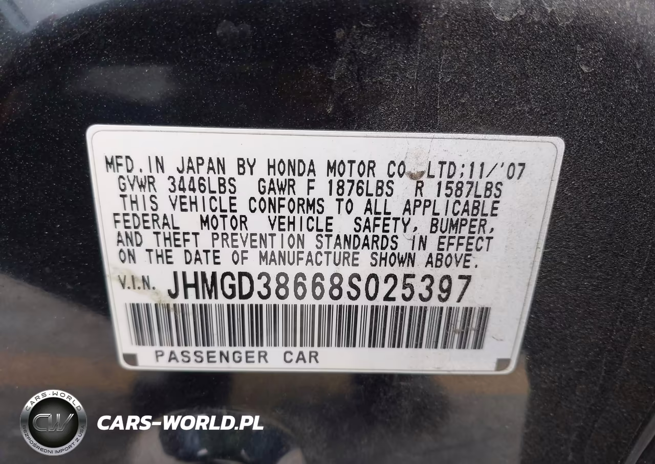 2008 Honda Fit Sport VIN:JHMGD38668S025397 - 9