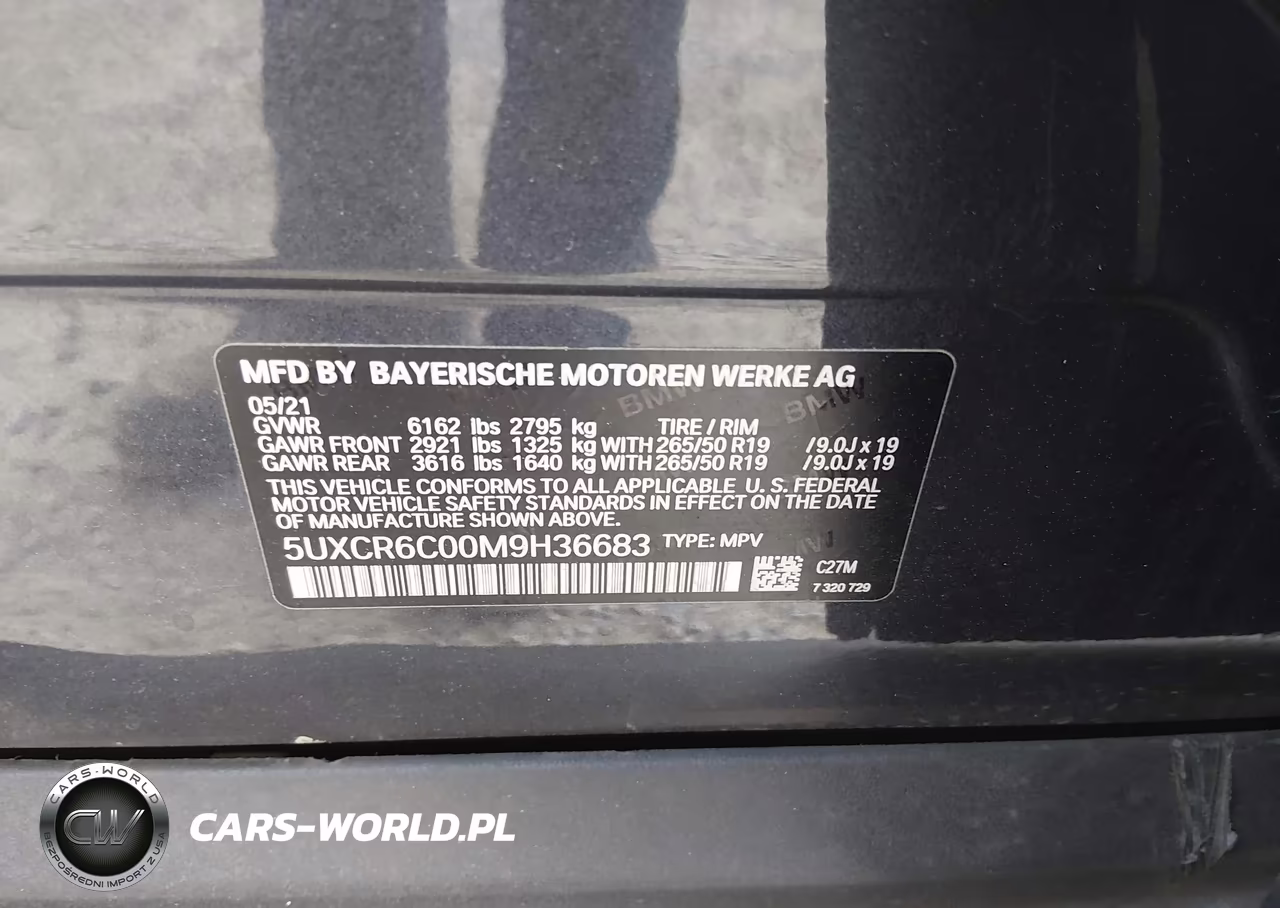 2021 BMW X5 xDrive40I VIN:5UXCR6C00M9H36683 - 9