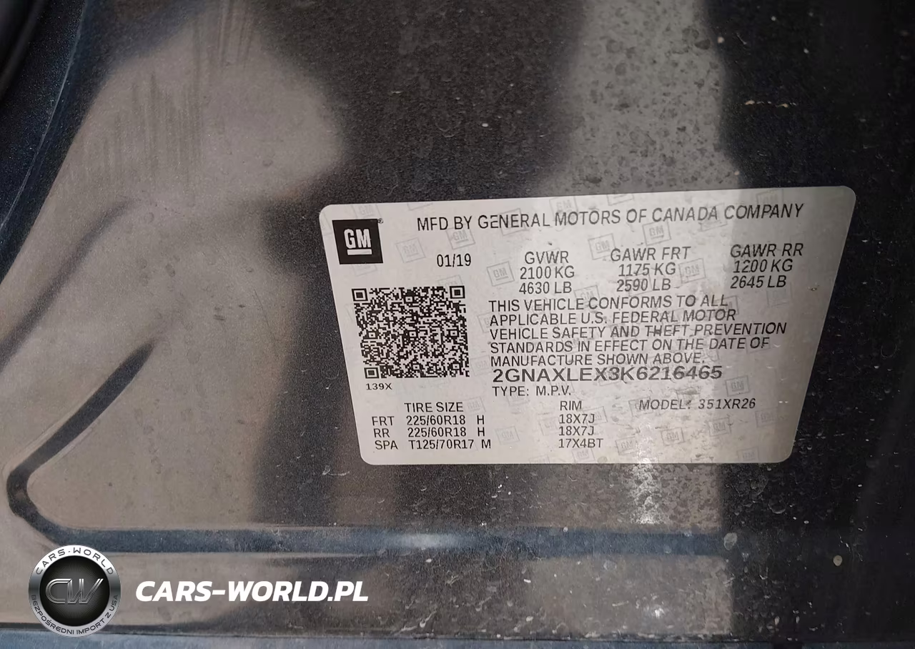 2019 Chevrolet Equinox Lt VIN:2GNAXLEX3K6216465 - 9