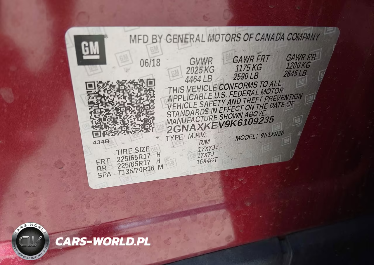 2019 Chevrolet Equinox Lt VIN:2GNAXKEV9K6109235 - 9