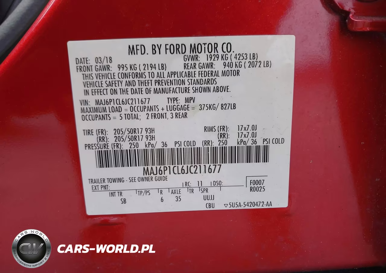 2018 Ford Ecosport Ses VIN:MAJ6P1CL6JC211677 - 9