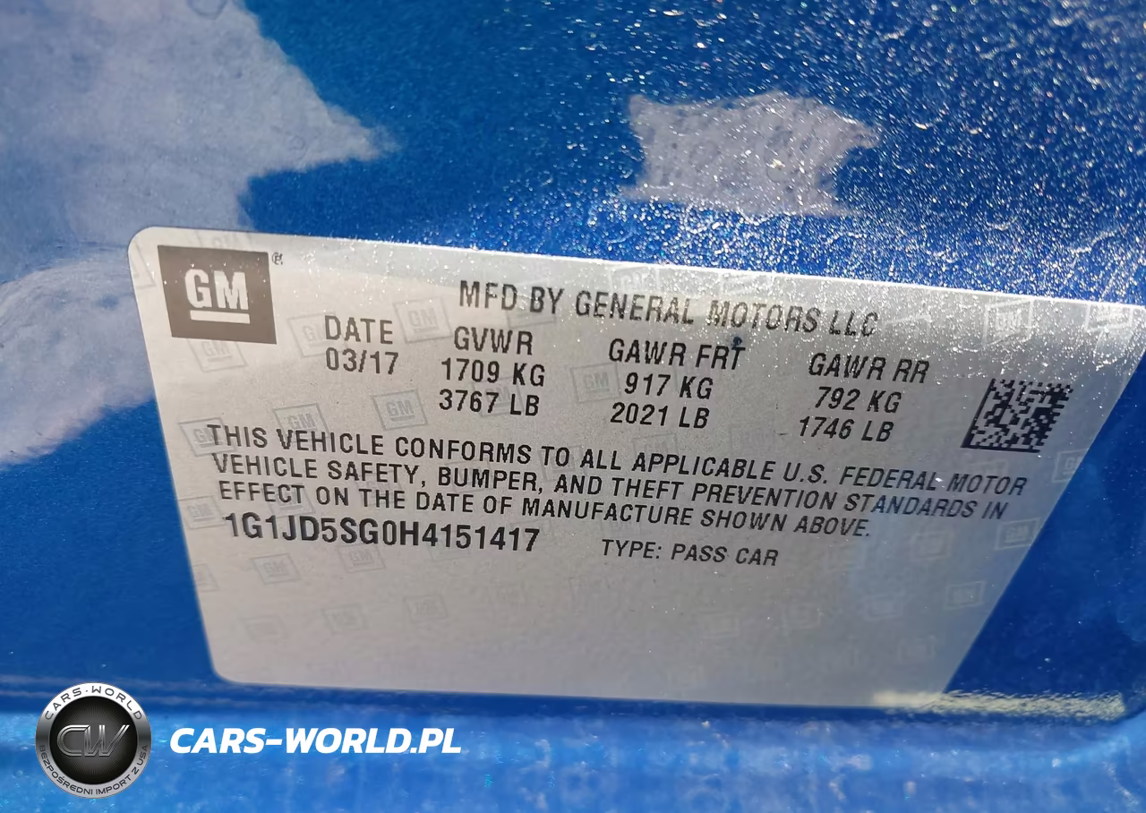 2017 Chevrolet Sonic Lt Auto VIN:1G1JD5SG0H4151417 - 9
