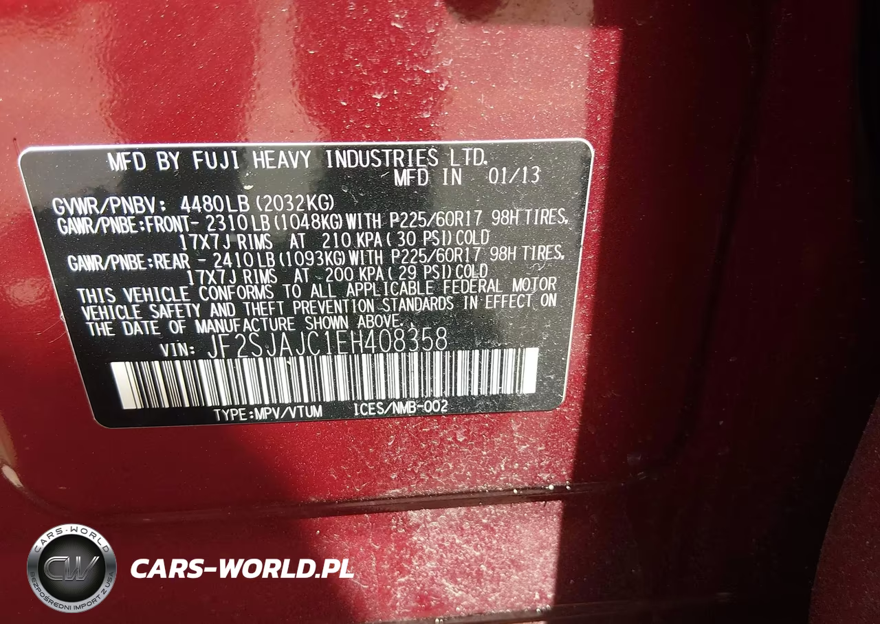 2014 Subaru Forester 2.5I Limited VIN:JF2SJAJC1EH408358 - 9