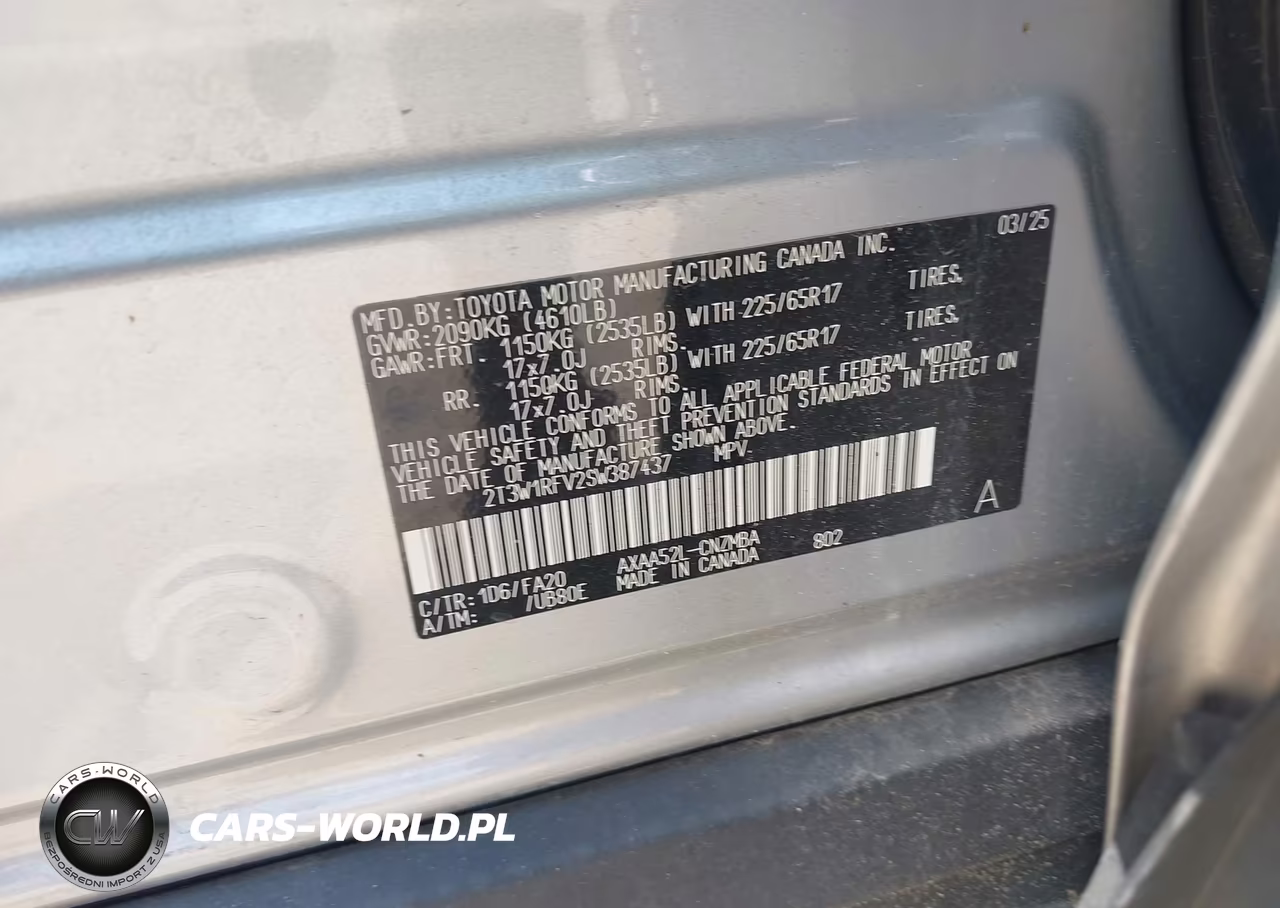 2025 Toyota Rav4 Xle VIN:2T3W1RFV2SW387437 - 9