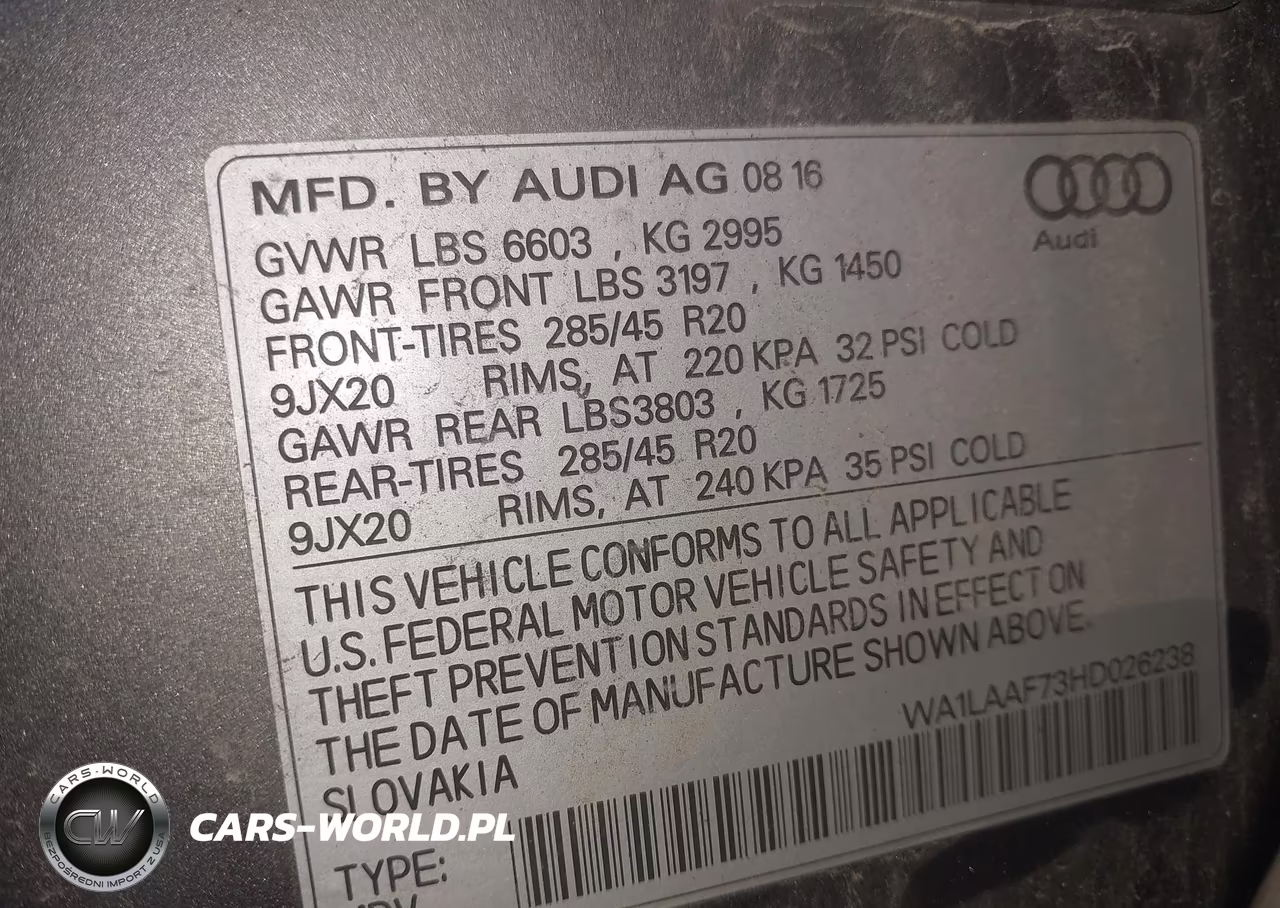 2017 Audi Q7 3.0T Premium VIN:WA1LAAF73HD026238 - 9
