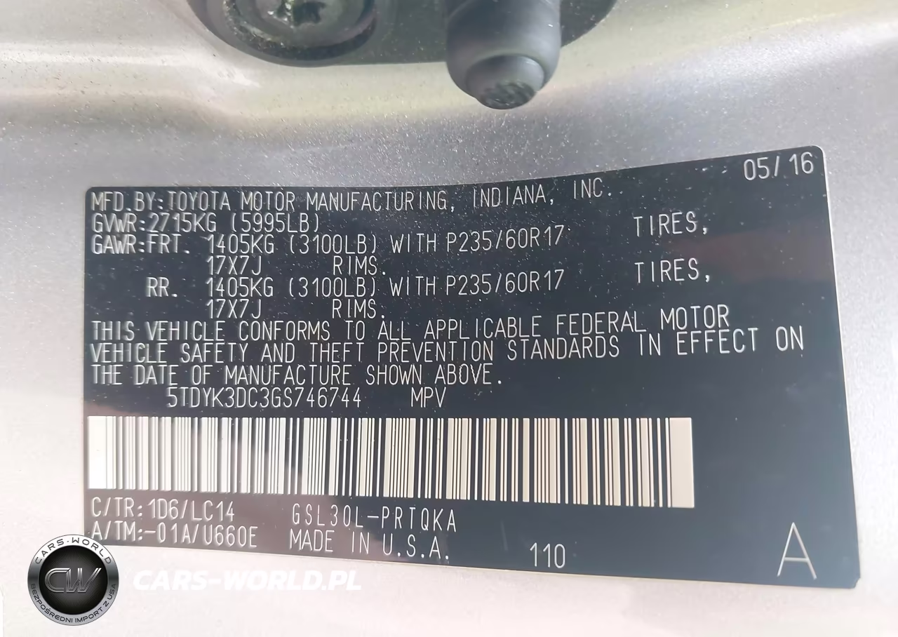 2016 Toyota Sienna Xle 8 Passenger VIN:5TDYK3DC3GS746744 - 9