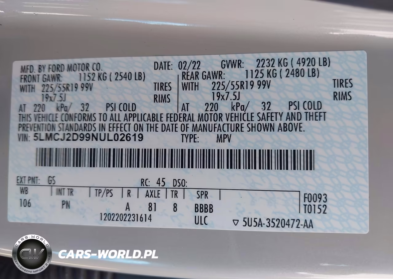 2022 Lincoln Corsair Reserve VIN:5LMCJ2D99NUL02619 - 9