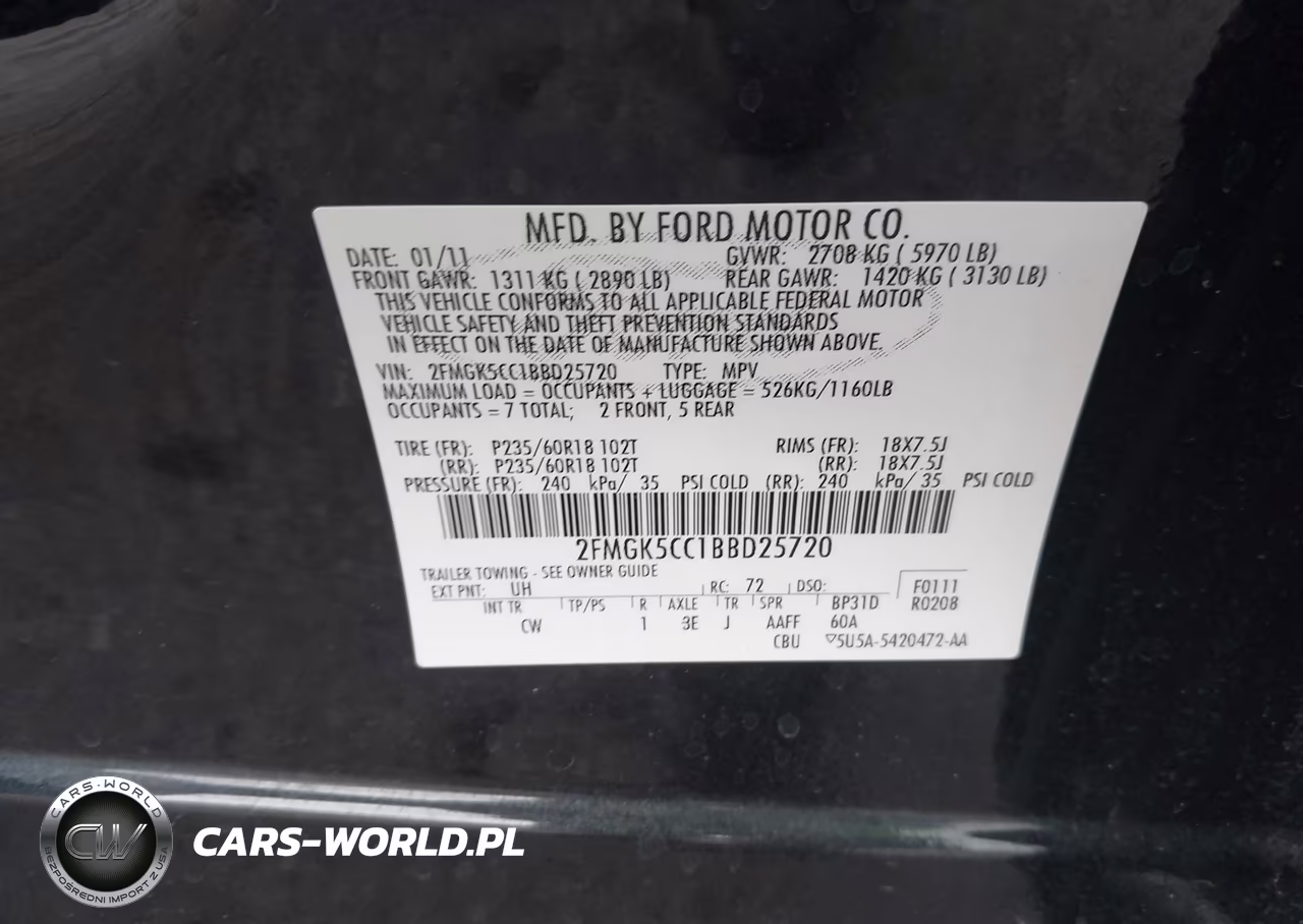 2011 Ford Flex Sel VIN:2FMGK5CC1BBD25720 - 9