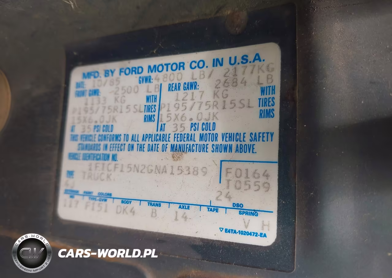 1986 Ford F150 VIN:1FTCF15N2GNA15389 - 9
