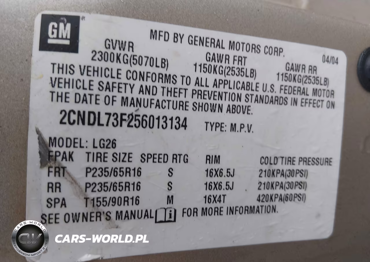 2005 Chevrolet Equinox Lt VIN:2CNDL73F256013134 - 9