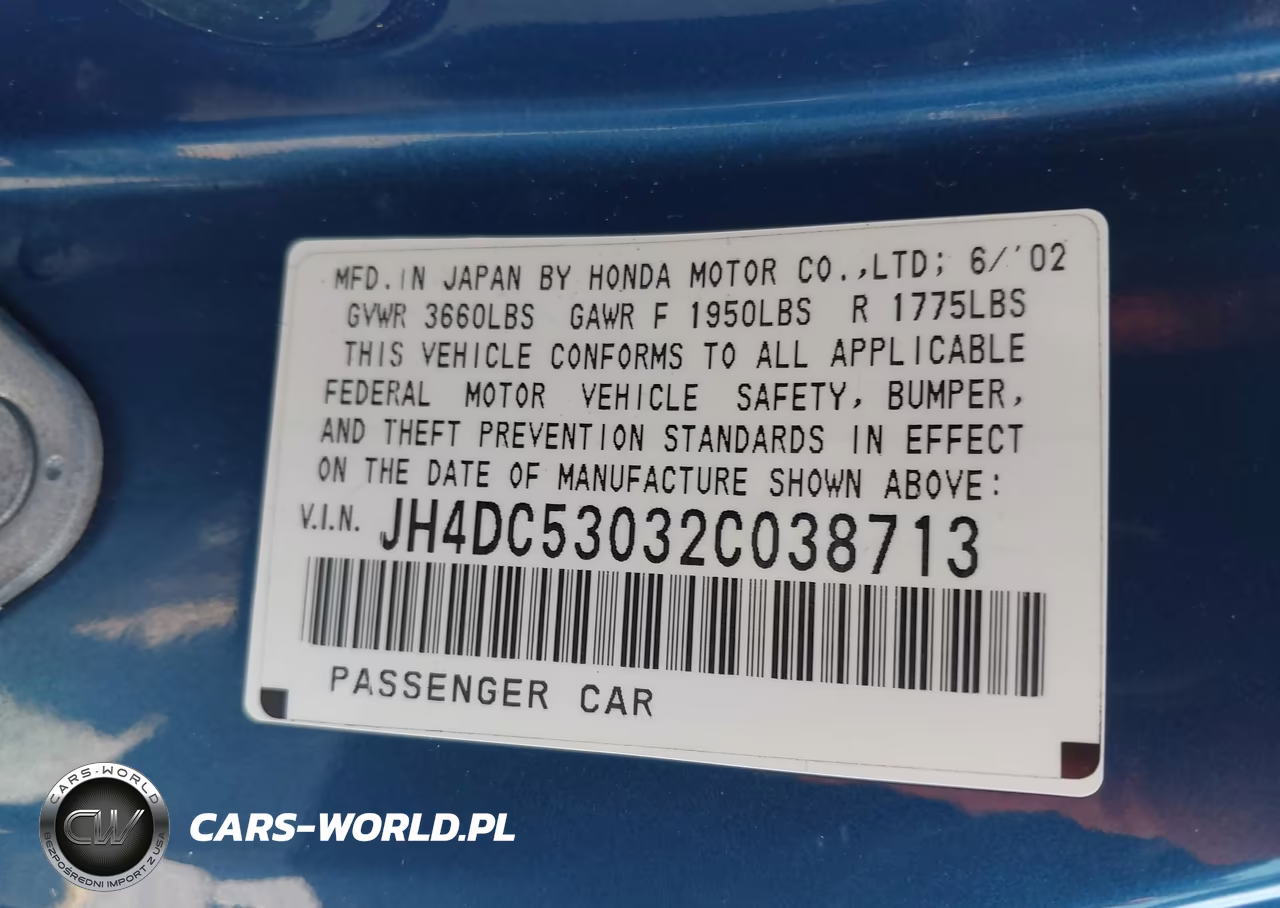 2002 Acura Rsx Type S VIN:JH4DC53032C038713 - 9