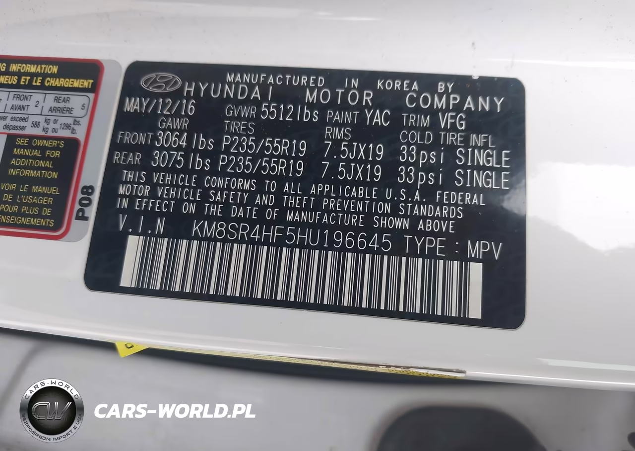 2017 Hyundai Santa Fe Se Ultimate VIN:KM8SR4HF5HU196645 - 9